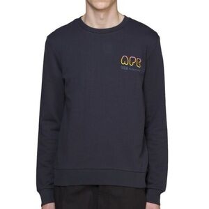 A.P.C. Men’s Rainbow V2.0 Logo Grey Crew Neck Sweatshirt XL Streetwear Casual